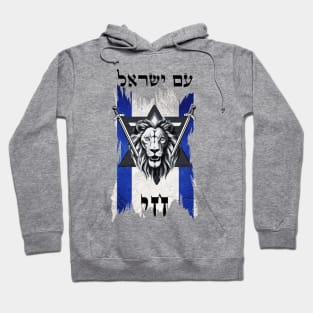 Israeli flag with a lion Hoodie